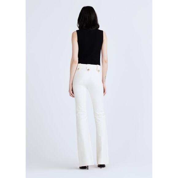 NWOT Derek Lam Robertson Flare Trousers with Gold Tone Sailer Buttons Size 6, 8 - Picture 3 of 5